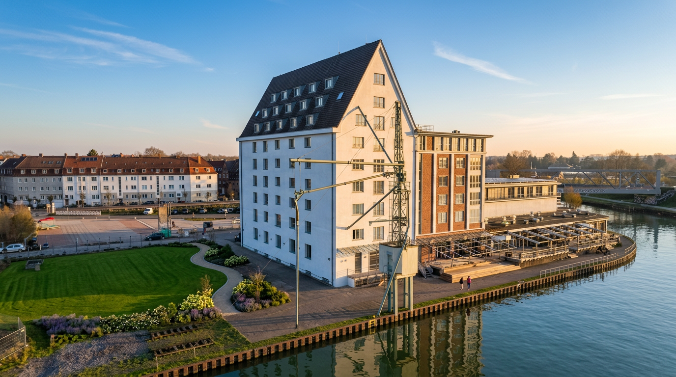 Zwei Löwen mediawerk am Kreativkai Münster